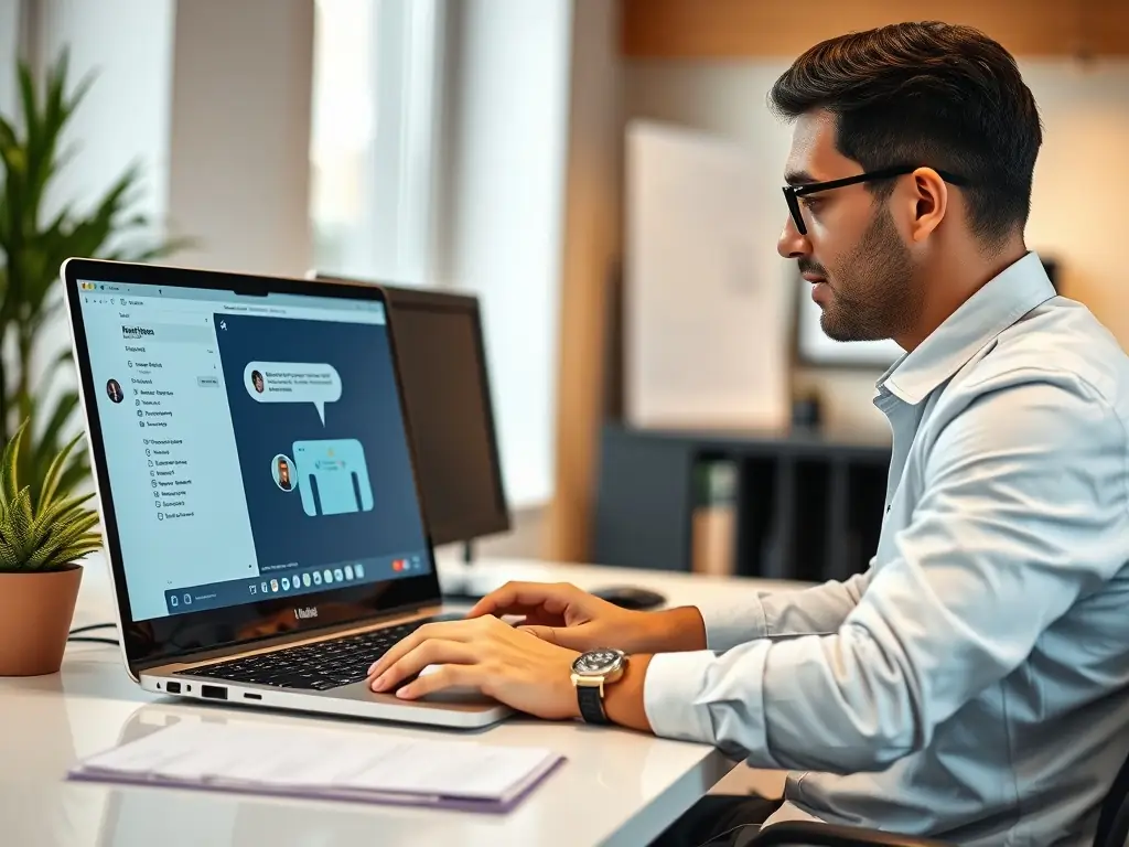An image showing a user interacting with a voice assistant or AI chatbot, receiving a concise and relevant answer to their query. The background should feature a clean and modern interface.