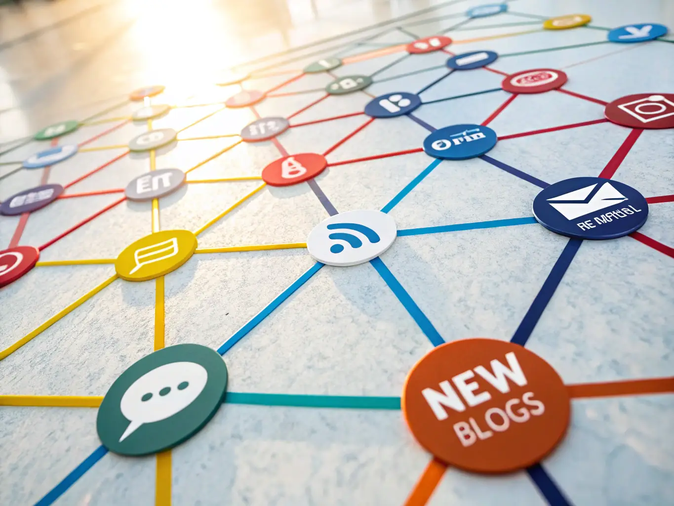 A visually striking image depicting a network of interconnected nodes representing SEO, AEO, and GEO, converging towards a central point labeled 'Brand Visibility'. The image should convey a sense of synergy and comprehensive coverage.
