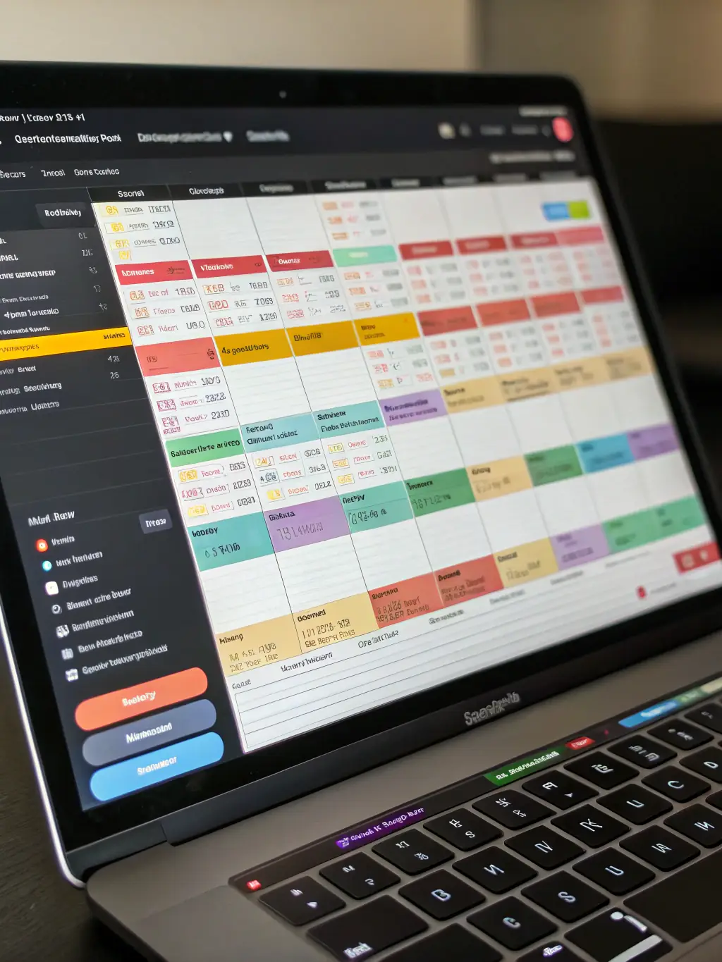 A calendar interface integrated with an AI bot, automatically scheduling appointments and booking consultations based on lead availability and preferences.